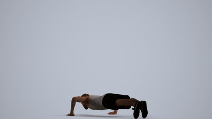 3D people model man sport, scanned human for 3ds Max rendering, front view render