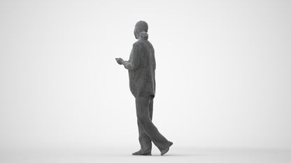 3D people model woman business walking, scanned human for 3ds Max rendering, square thumbnail