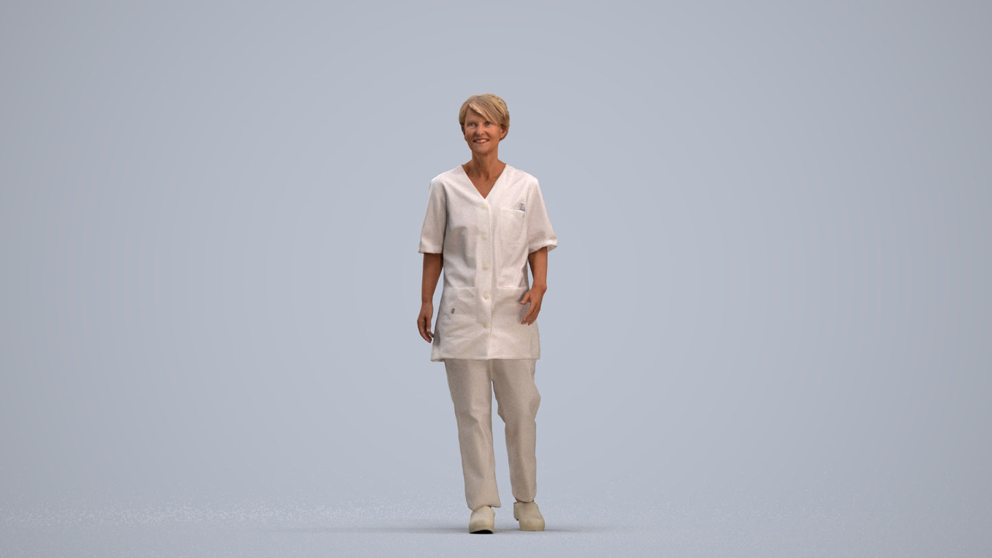photogrammetry 3D woman standing, realistic human model archviz FBX, standing pose render