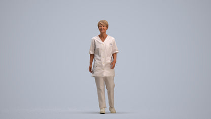 photogrammetry 3D woman standing, realistic human model archviz FBX, standing pose render