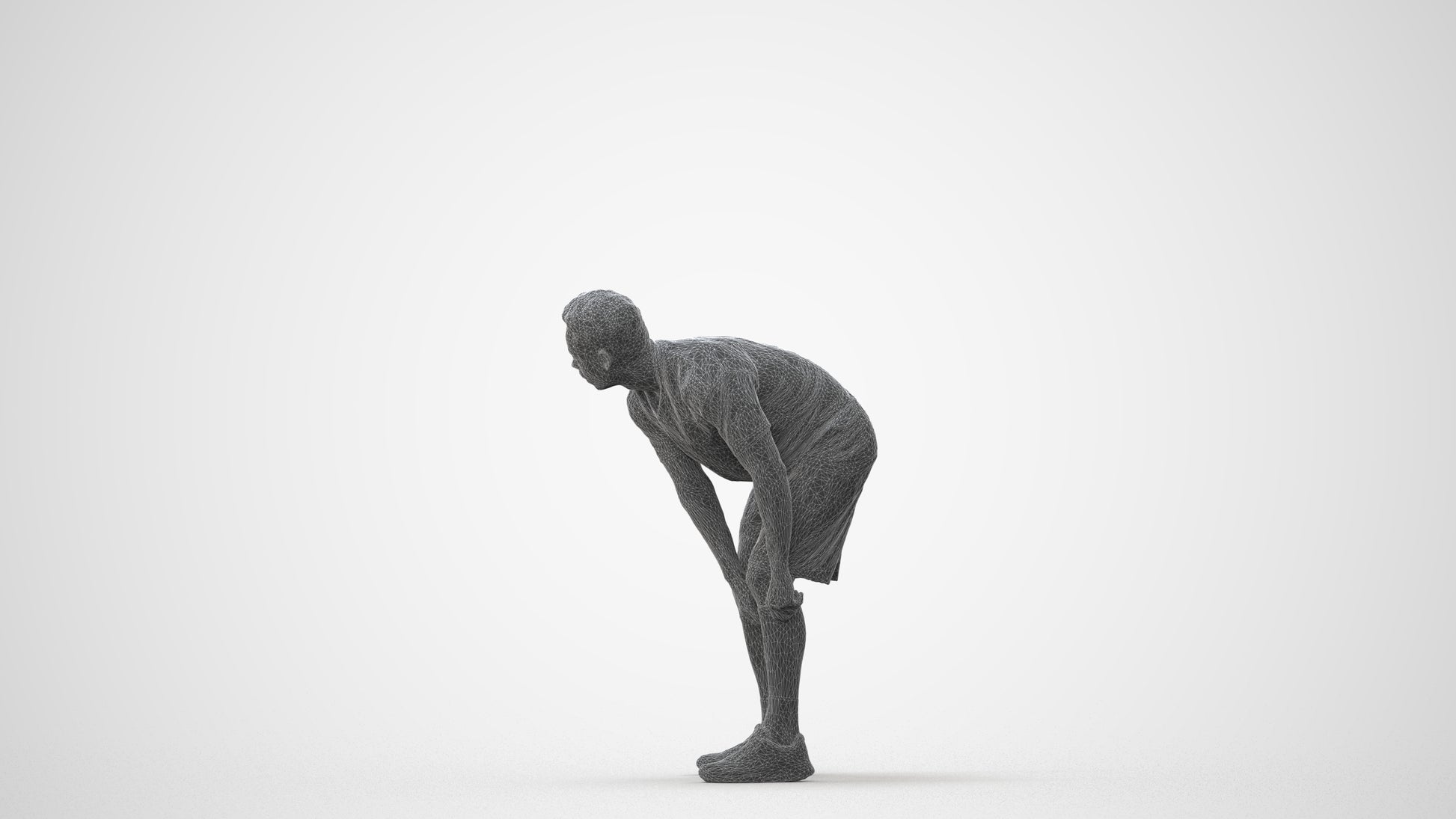 scanned 3D man sport, photogrammetry people for Enscape and V-Ray, square thumbnail