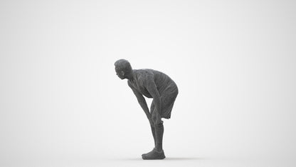 scanned 3D man sport, photogrammetry people for Enscape and V-Ray, square thumbnail