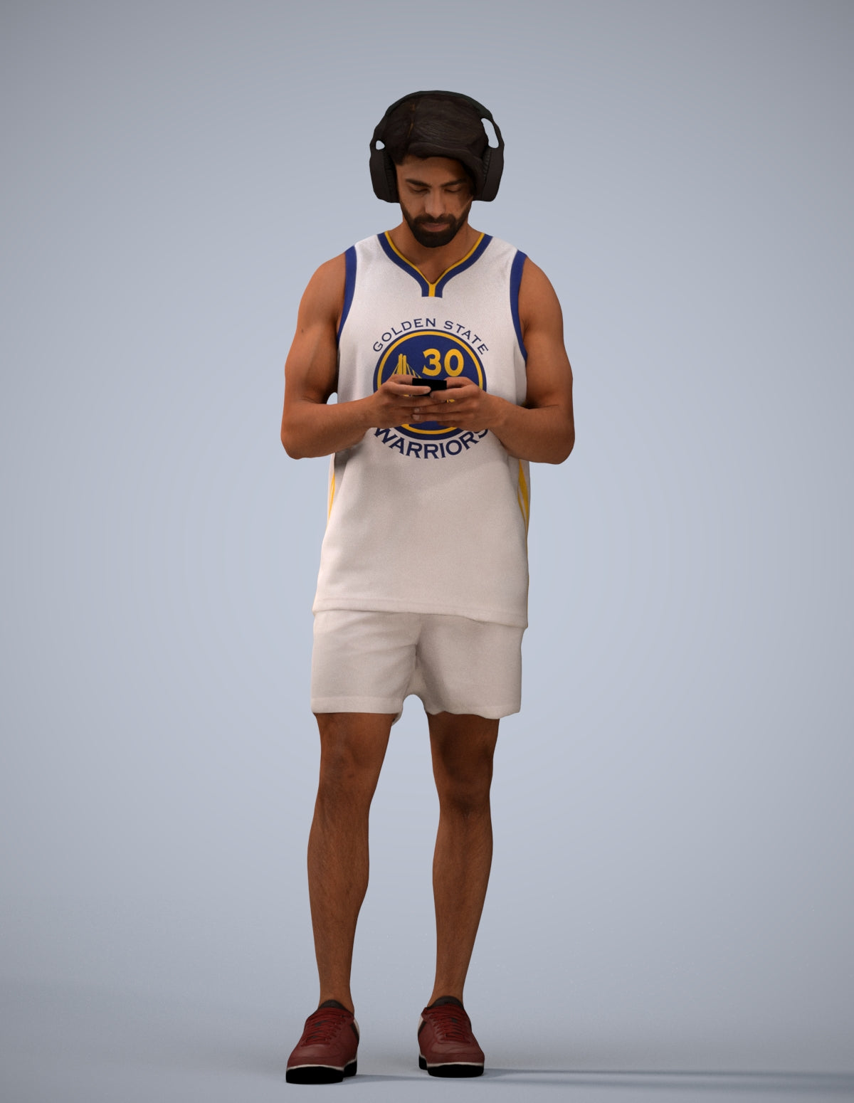 realistic 3D human man sport standing, archviz people FBX OBJ for Blender