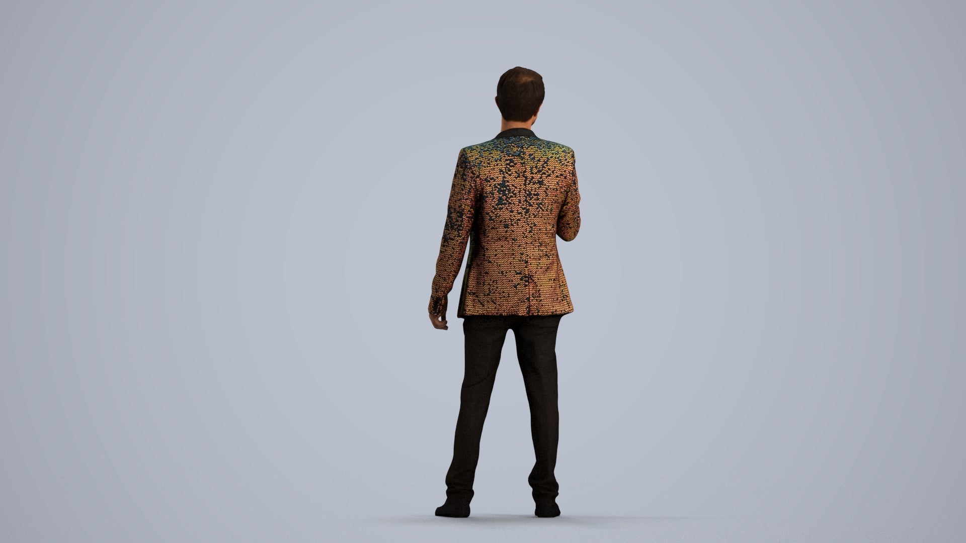 scanned 3D man formal formalaffairs, photogrammetry people for Enscape and V-Ray, front view render