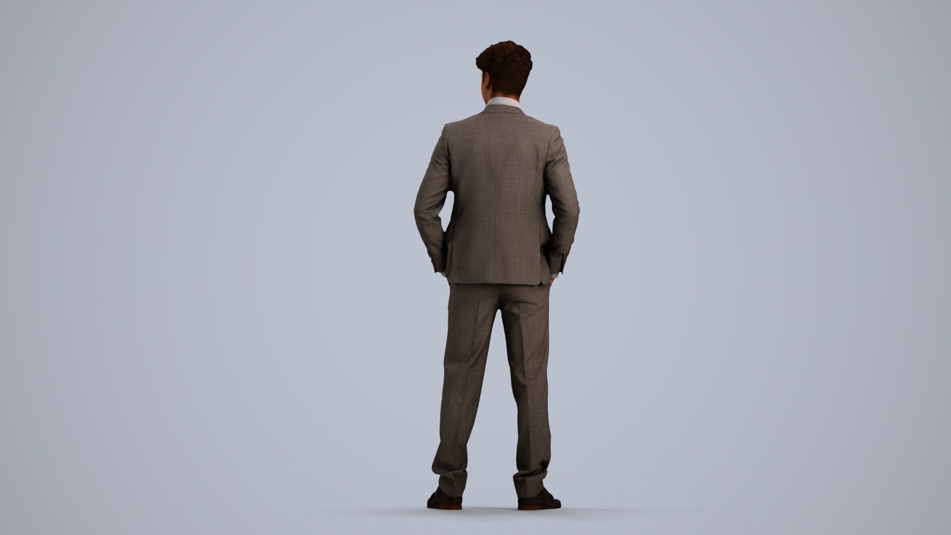 realistic 3D people man business, render-ready for V-Ray and Corona, FBX OBJ, front view render