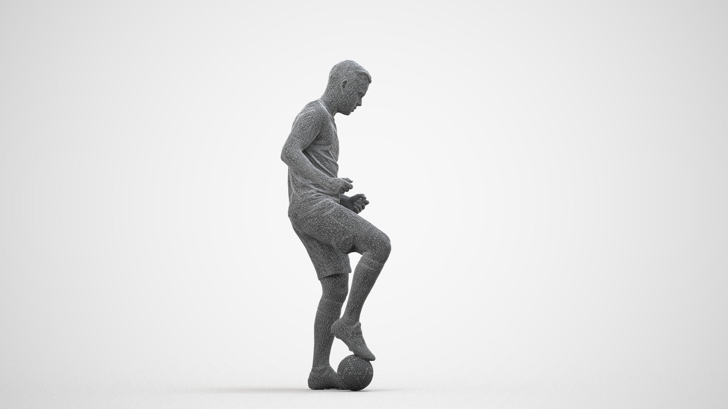 scanned 3D man sport, photogrammetry people for Enscape and V-Ray, wireframe side view