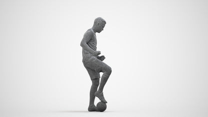 scanned 3D man sport, photogrammetry people for Enscape and V-Ray, wireframe side view