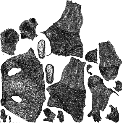 realistic 3D man casual standing, scanned archviz people for Blender and 3ds Max, wireframe top-down view