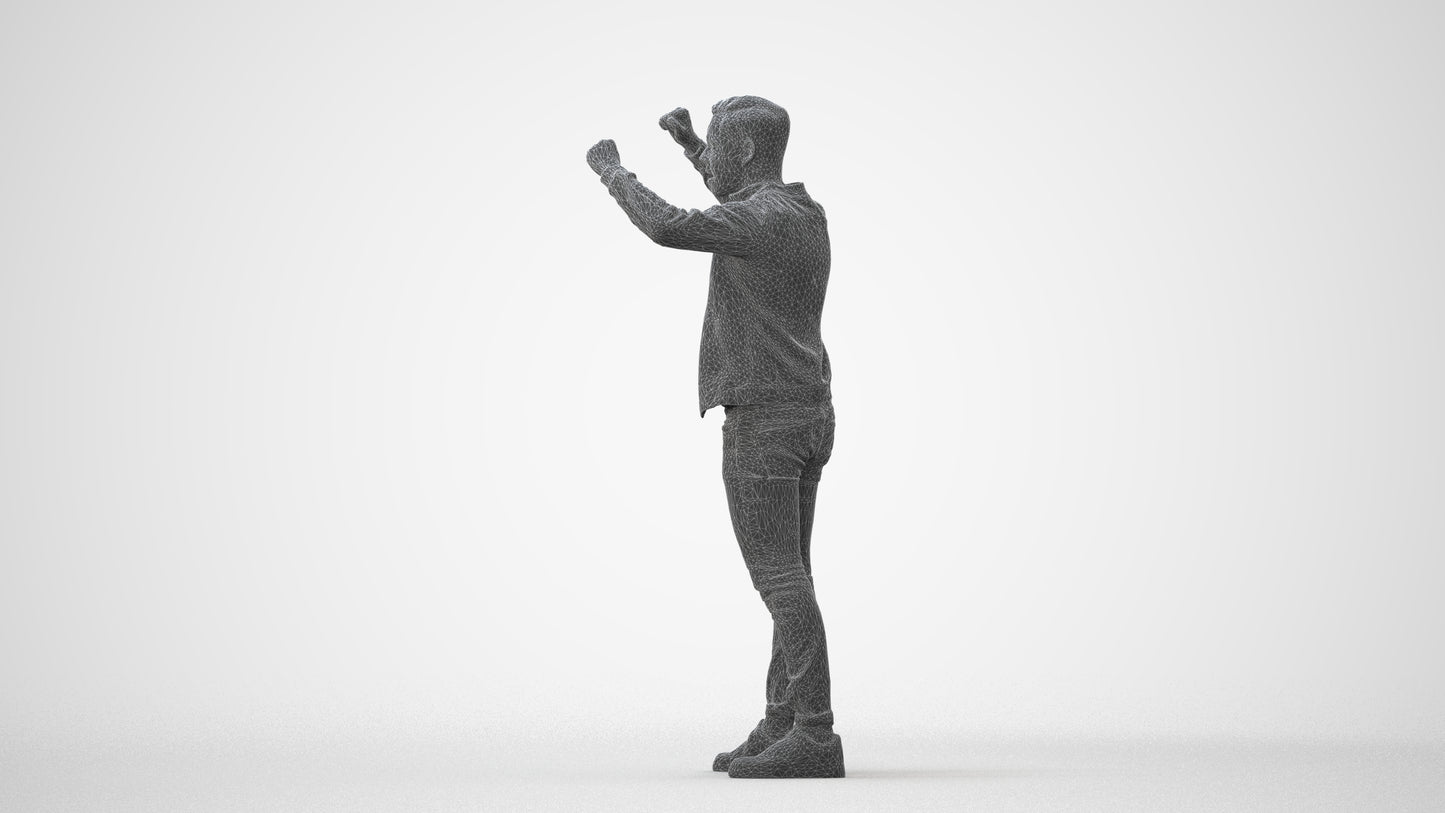 realistic 3D human boy casual kids, archviz people FBX OBJ for Blender, square thumbnail