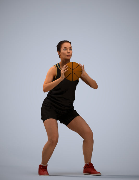 photogrammetry 3D woman sport, realistic human model archviz FBX