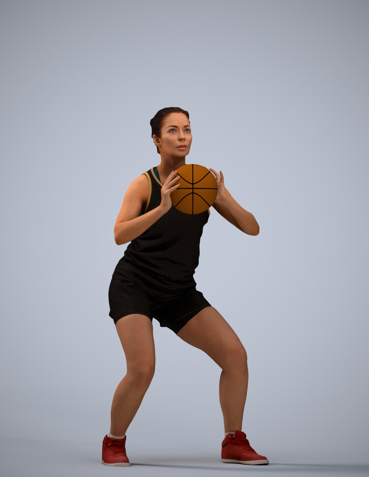 photogrammetry 3D woman sport, realistic human model archviz FBX