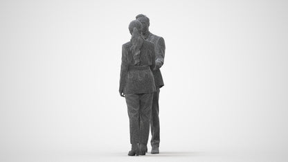 3D human model woman formal business, photogrammetry scanned person for archviz, square thumbnail