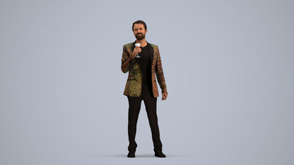 scanned 3D man formal formalaffairs, photogrammetry people for Enscape and V-Ray, standing pose render