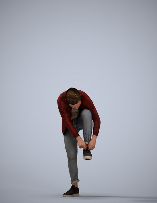 realistic 3D people boy casual kids, render-ready for V-Ray and Corona, FBX OBJ