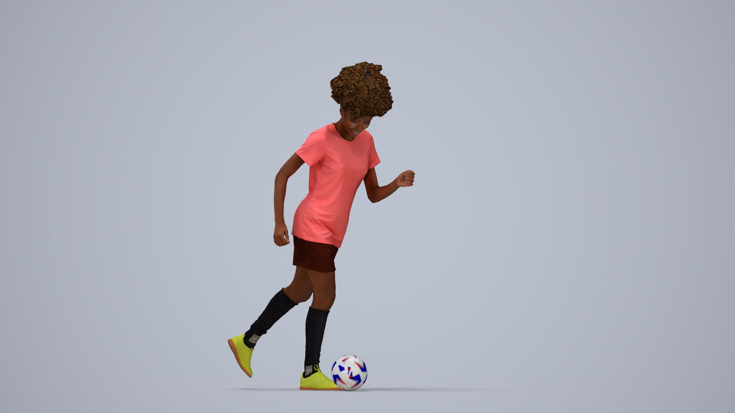 3D people model woman sport, scanned human for 3ds Max rendering, top-down view render