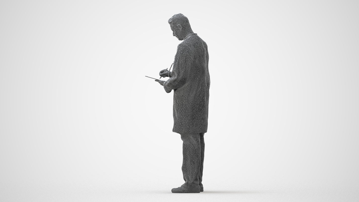 3D people model man medical, scanned human for 3ds Max rendering, square thumbnail
