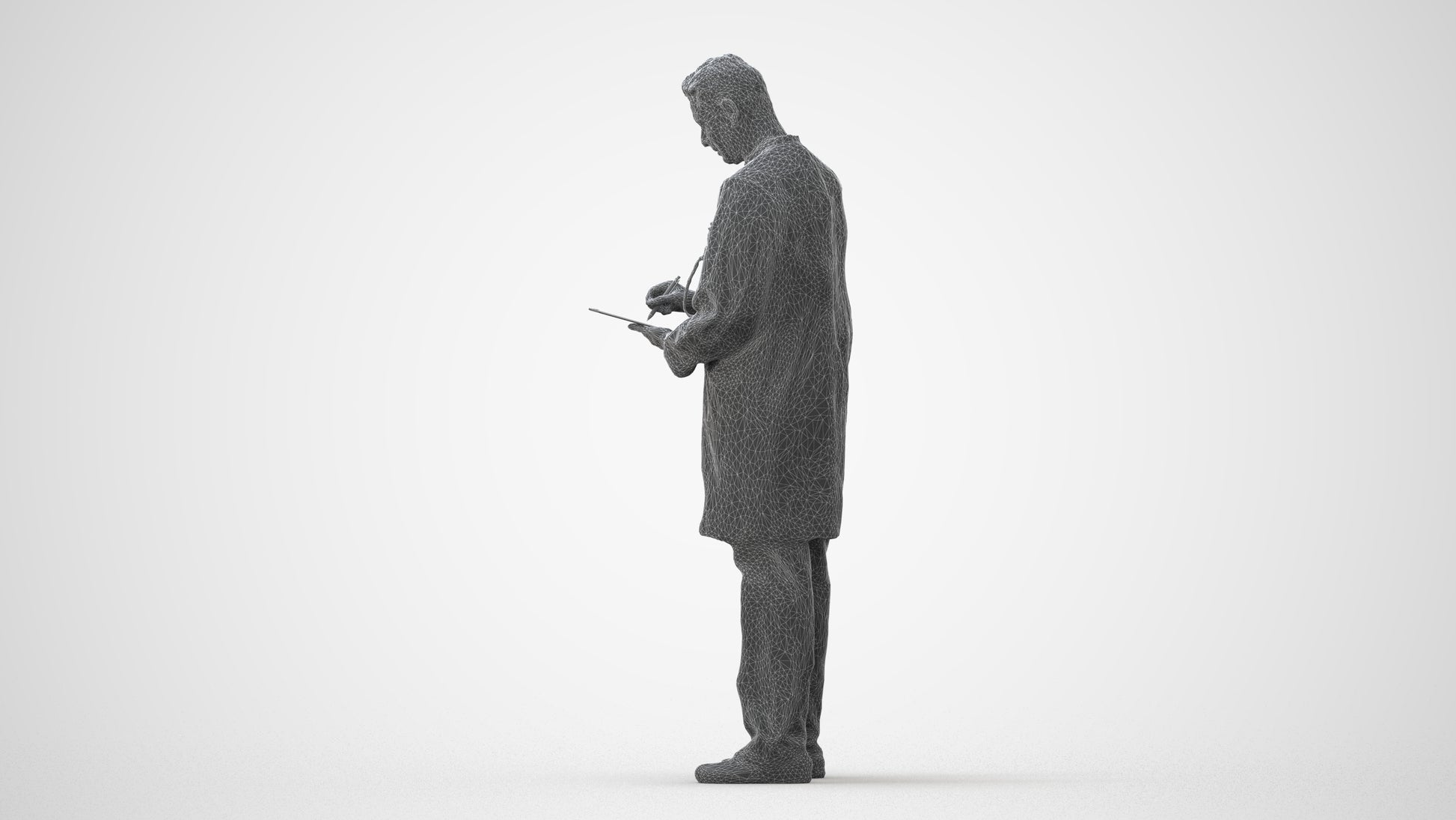 3D people model man medical, scanned human for 3ds Max rendering, square thumbnail