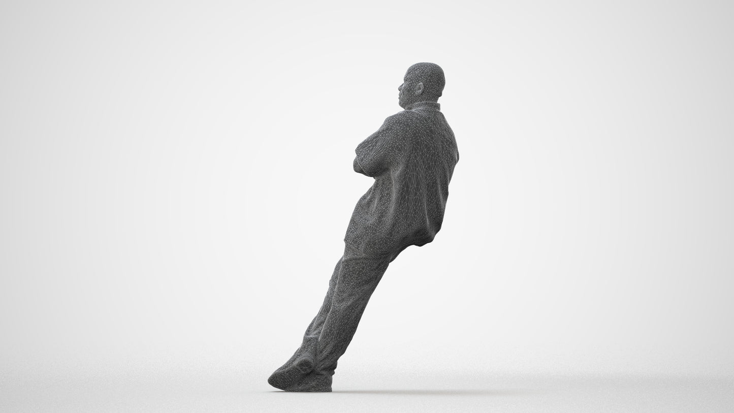 3D scanned man hospitality, photorealistic archviz people for Enscape and SketchUp, square thumbnail