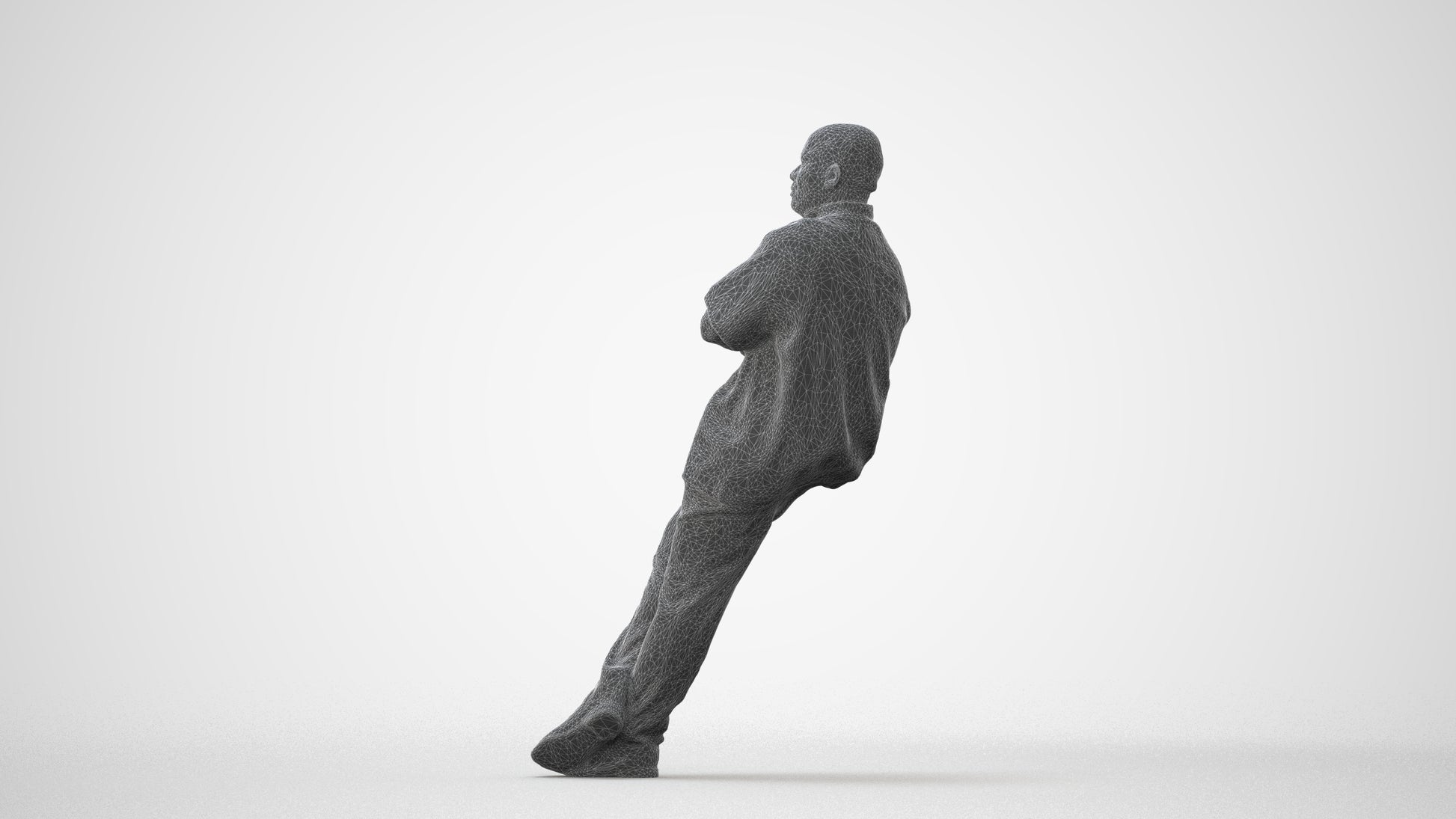 3D scanned man hospitality, photorealistic archviz people for Enscape and SketchUp, square thumbnail