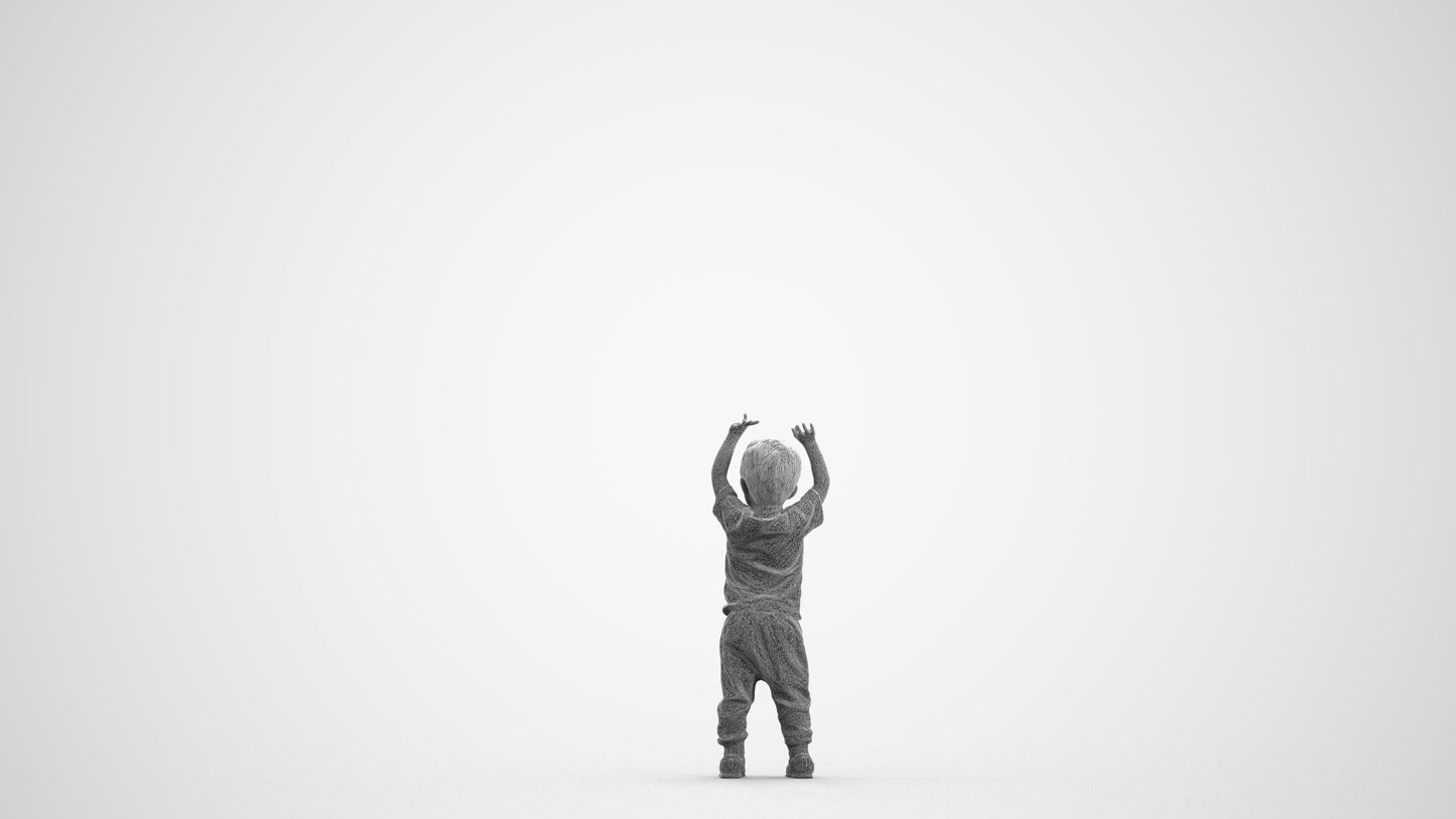 3D people model boy casual kids, scanned human for 3ds Max rendering, wireframe front view