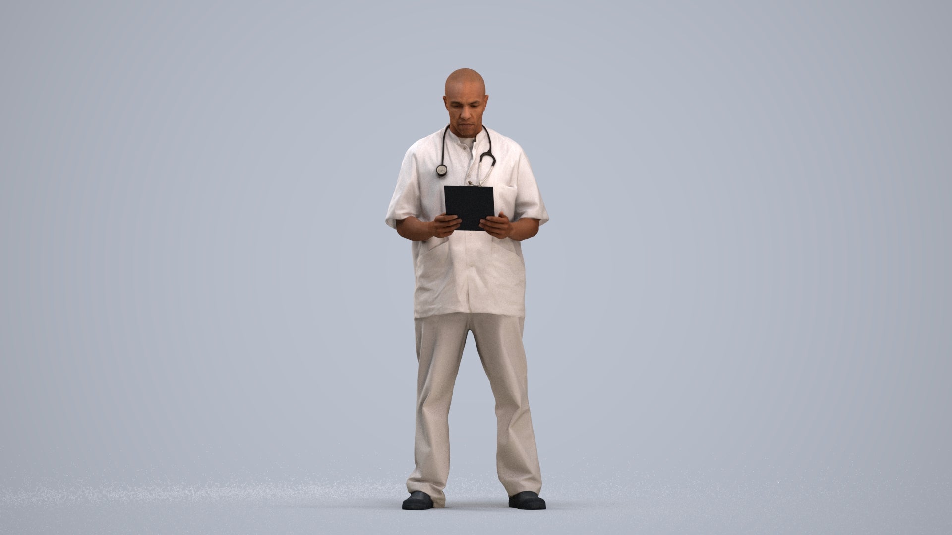 3D people model man medical, scanned human for 3ds Max rendering, standing pose render