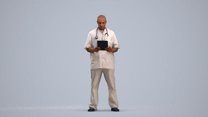 3D people model man medical, scanned human for 3ds Max rendering, standing pose render