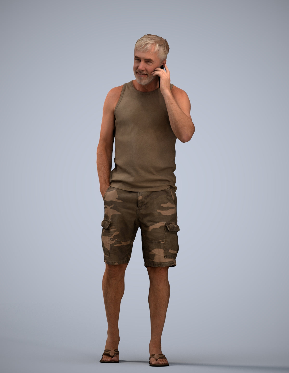 3D people model man casual walking, scanned human for 3ds Max rendering