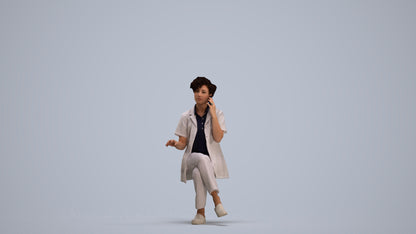 scanned 3D woman standing, photogrammetry people for Enscape and V-Ray, standing pose render