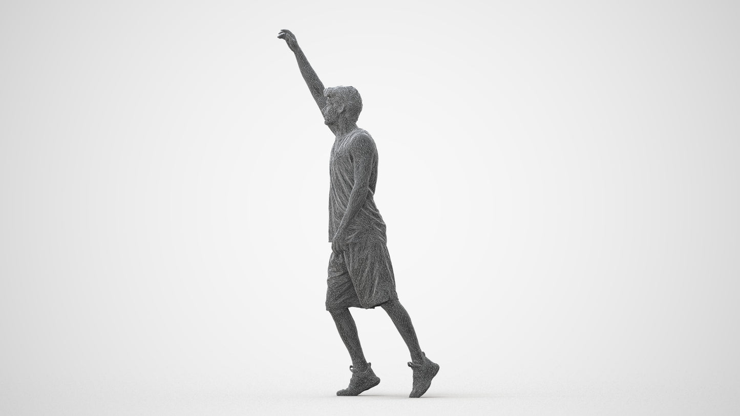 realistic 3D man sport, scanned archviz people for Blender and 3ds Max, square thumbnail