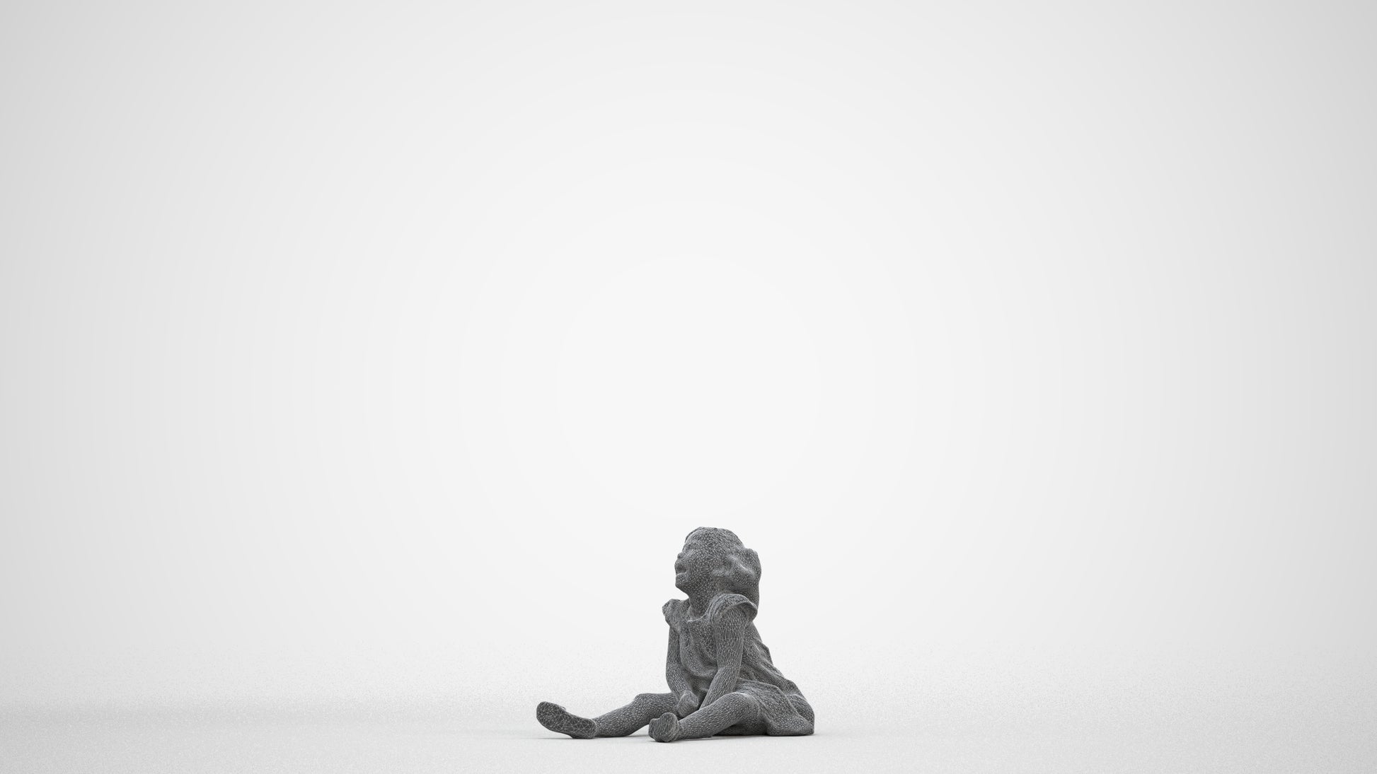 photogrammetry 3D girl casual kids, realistic human model archviz FBX, three-quarter front view render