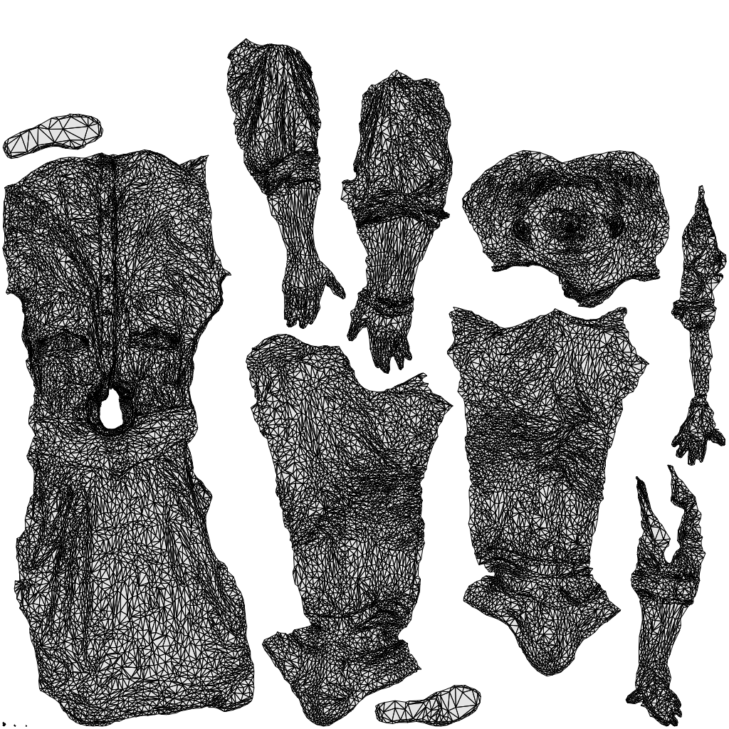 realistic 3D man casual walking, scanned archviz people for Blender and 3ds Max, wireframe top-down view