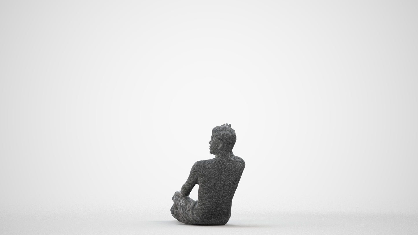 realistic 3D man pool, scanned archviz people for Blender and 3ds Max, square thumbnail