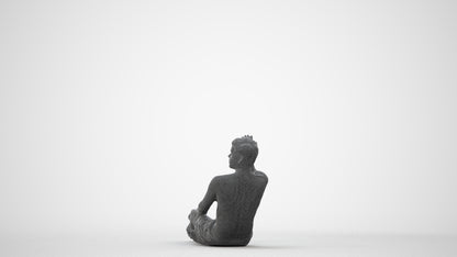 realistic 3D man pool, scanned archviz people for Blender and 3ds Max, square thumbnail