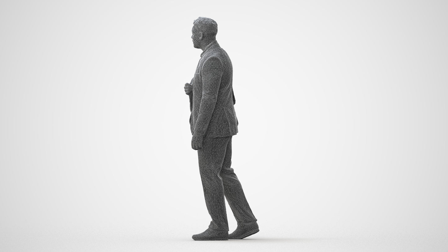 realistic 3D people man business, render-ready for V-Ray and Corona, FBX OBJ, square thumbnail