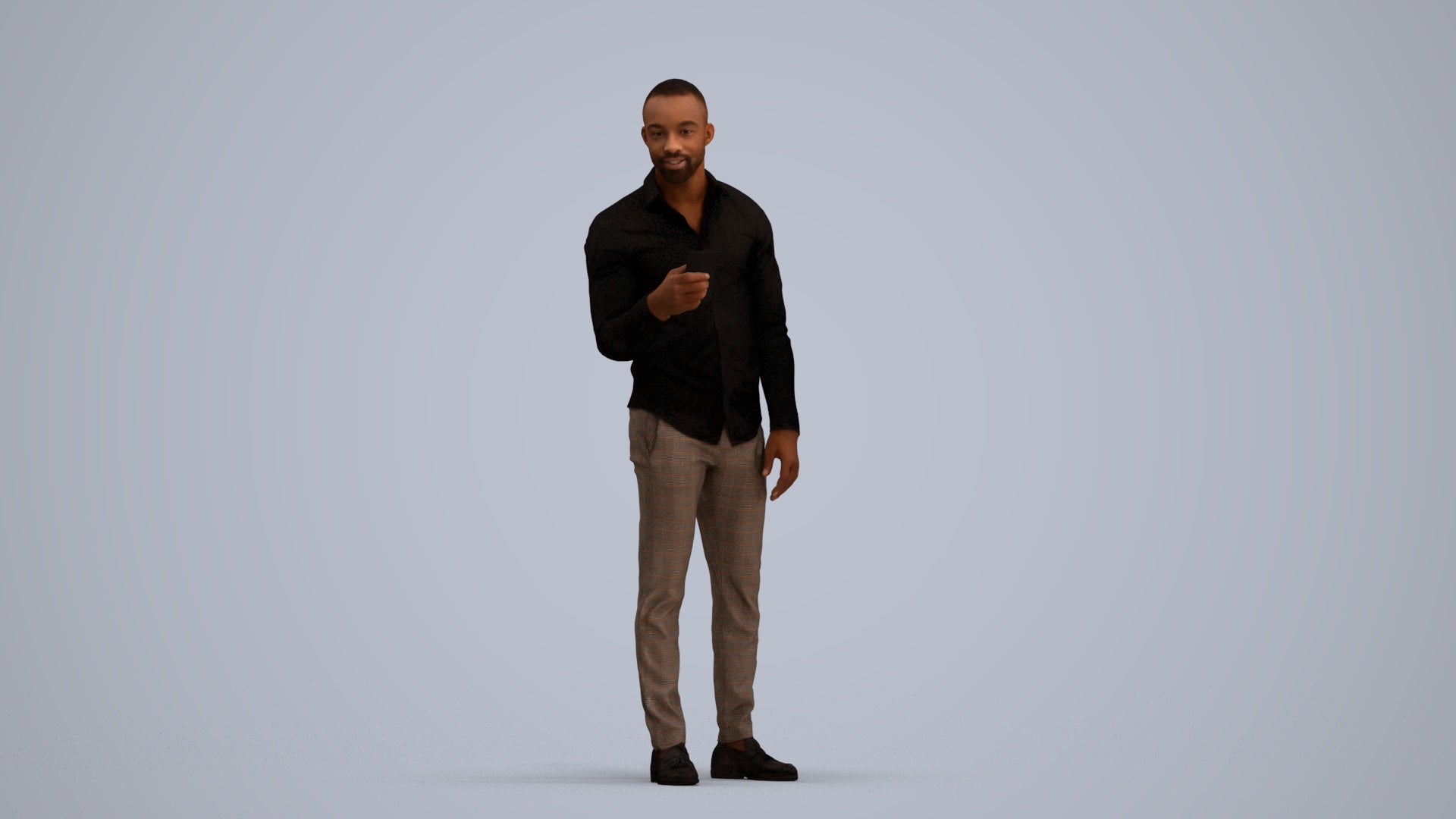 photogrammetry 3D man business standing, realistic human model archviz FBX, standing pose render