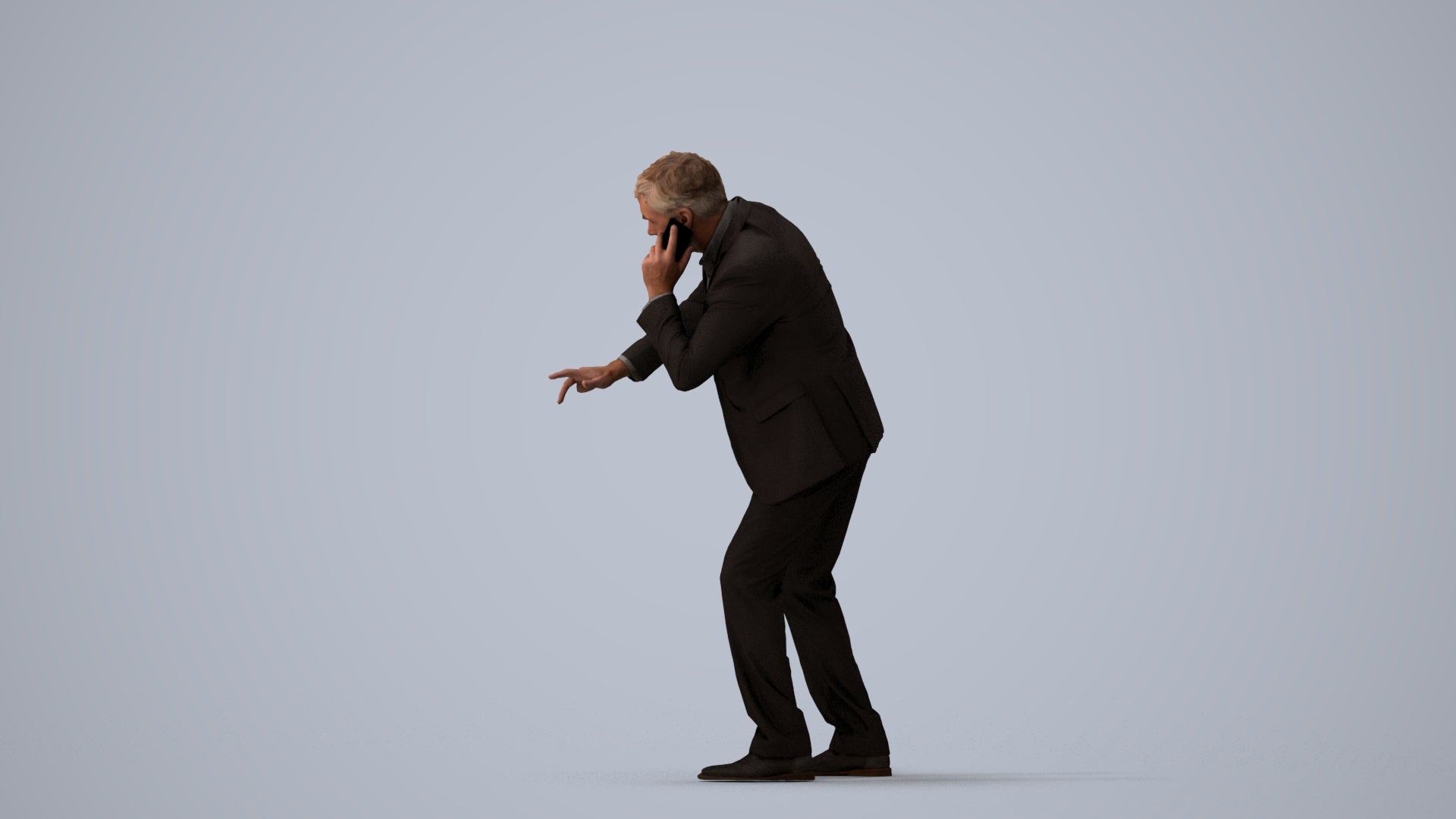 realistic 3D man business, scanned archviz people for Blender and 3ds Max, three-quarter view render