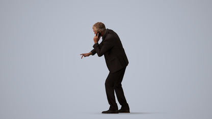 realistic 3D man business, scanned archviz people for Blender and 3ds Max, three-quarter view render