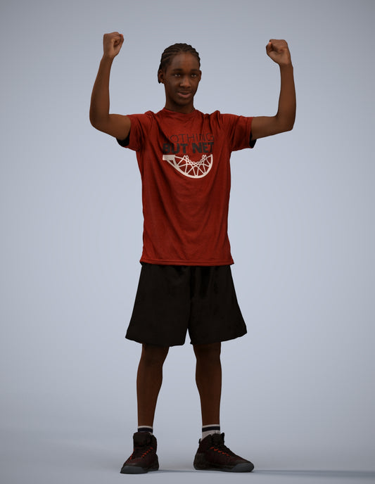 realistic 3D boy sport, scanned archviz people for Blender and 3ds Max