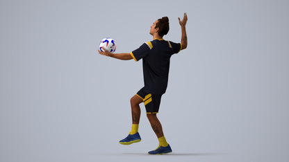 scanned 3D man sport, photogrammetry people for Enscape and V-Ray, three-quarter view render