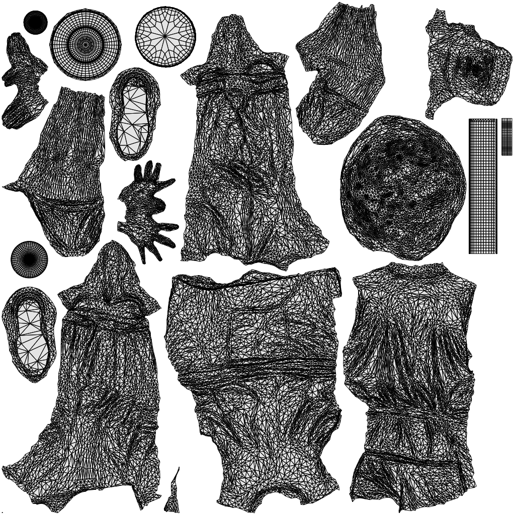 realistic 3D people man standing, render-ready for V-Ray and Corona, FBX OBJ, wireframe top-down view