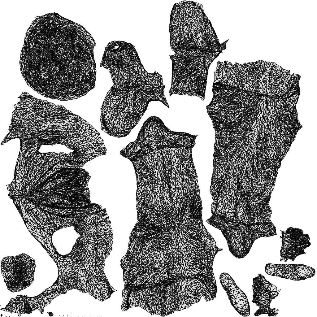 3D people model man business, scanned human for 3ds Max rendering, wireframe top-down view