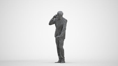 photogrammetry 3D man business, realistic human model archviz FBX, three-quarter front view render