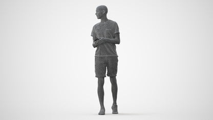 realistic 3D people man casual standing, render-ready for V-Ray and Corona, FBX OBJ, square thumbnail