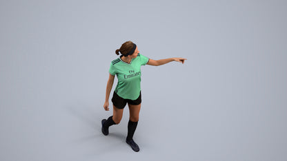 photogrammetry 3D woman sport, realistic human model archviz FBX, back view render