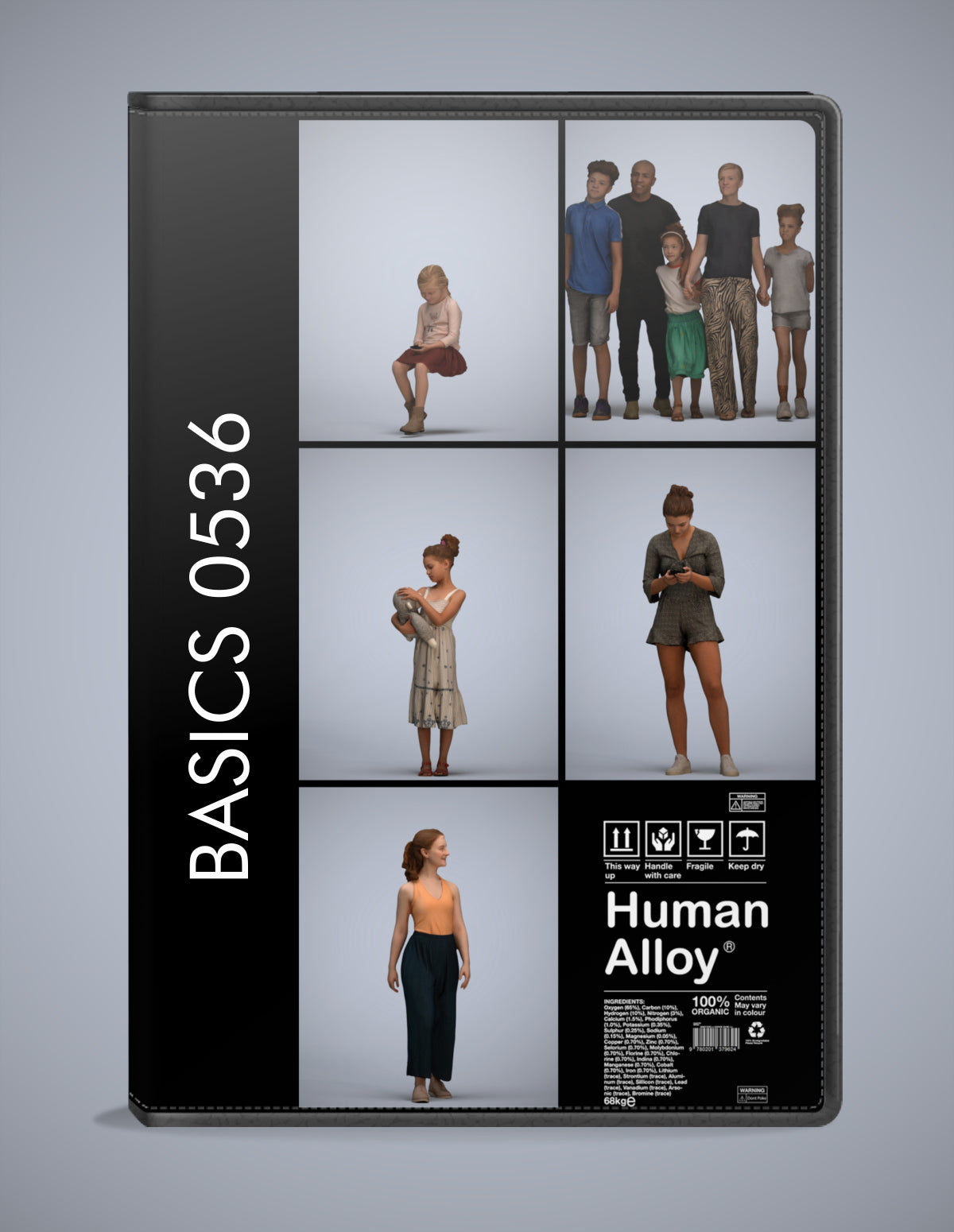3D people models kids bundle, 5 scanned humans for 3ds Max rendering