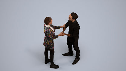 realistic 3D people woman business, render-ready for V-Ray and Corona, FBX OBJ, back view render