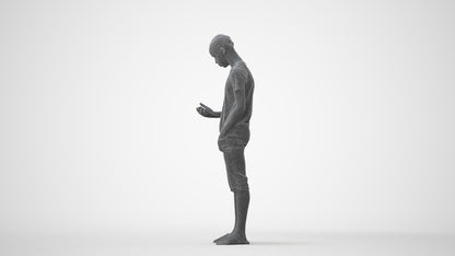 scanned 3D boy casual kids, photogrammetry people for Enscape and V-Ray, square thumbnail