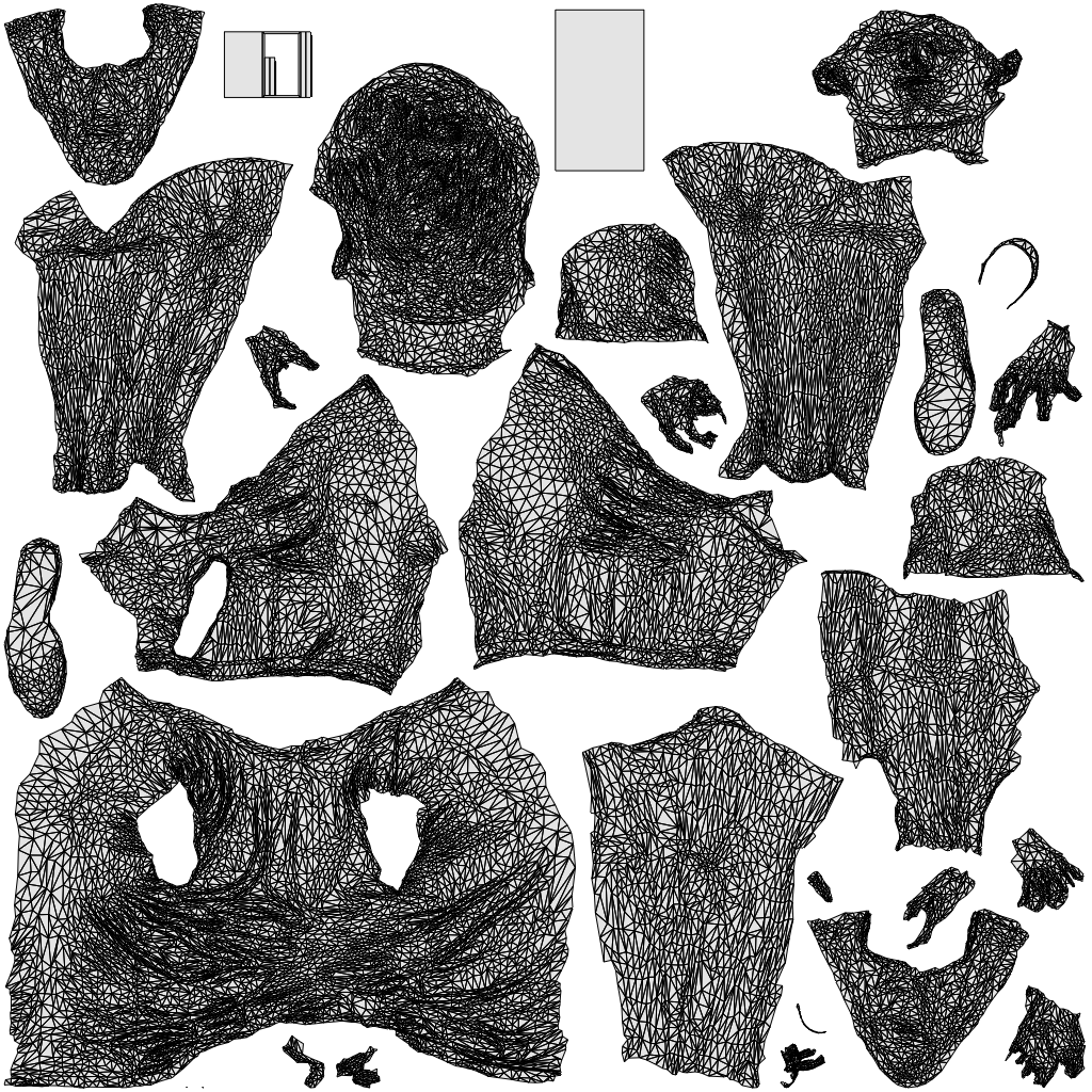realistic 3D man casual sitting, scanned archviz people for Blender and 3ds Max, wireframe top-down view