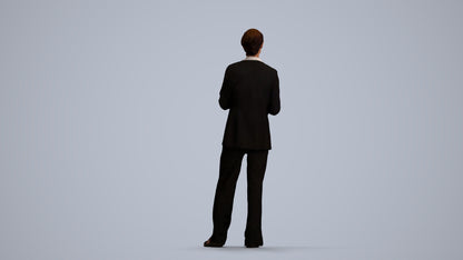 realistic 3D people senior woman business, render-ready for V-Ray and Corona, FBX OBJ, front view render