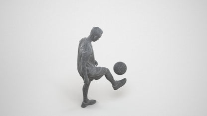 scanned 3D man sport, photogrammetry people for Enscape and V-Ray, wireframe three-quarter view